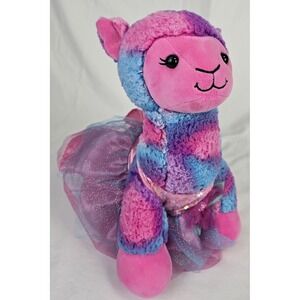 Build A Bear Rainbow Llama‎ Plush Tulle Lighted Dress Llovable Stuffed Animal